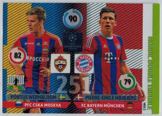 Nordic Double Trouble, 2014-15 Adrenalyn Champions League, Pontus Wernbloom / Pierre-Emile Højbjerg