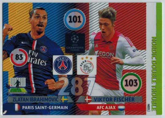 Nordic Double Trouble, 2014-15 Adrenalyn Champions League, Zlatan Ibrahimovic / Viktor Fischer