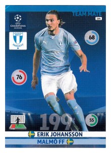 Team Mate, 2014-15 Adrenalyn Champions League, Malmö FF, Erik Johansson