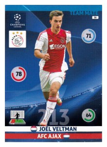 Team Mate, 2014-15 Adrenalyn Champions League, AFC Ajax, Joël Veltman