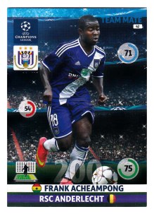 Team Mate, 2014-15 Adrenalyn Champions League, RSC Anderlecht, Frank Acheampong