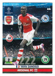 Team Mate, 2014-15 Adrenalyn Champions League, Arsenal F.C., Yaya Sanogo