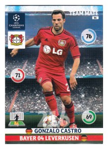 Team Mate, 2014-15 Adrenalyn Champions League, Bayer 04 Leverkusen, Gonzalo Castro