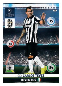 Team Mate, 2014-15 Adrenalyn Champions League, Juventus, Carlos Tévez