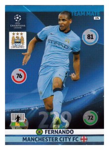 Team Mate, 2014-15 Adrenalyn Champions League, Manchester City FC, Fernando