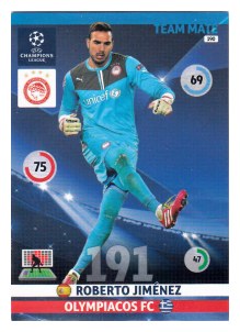 Team Mate, 2014-15 Adrenalyn Champions League, Olympiacos FC, Roberto Jiménez
