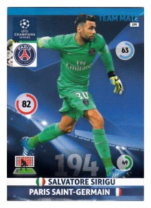 Team Mate, 2014-15 Adrenalyn Champions League, Paris Saint-Germain, Salvatore Sirigu