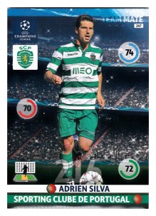 Team Mate, 2014-15 Adrenalyn Champions League, Sporting Clube de Portugal, Adrien Silva