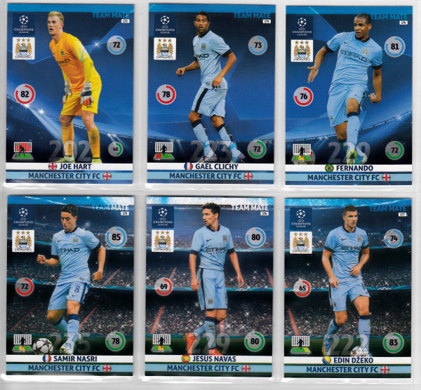 Teamset, 2014-15 Adrenalyn Champions League, Manchester City FC