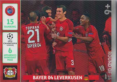 Round of 16, 2014-15 Adrenalyn Champions League UPDATE #UE005 Bayer 04 Leverkusen