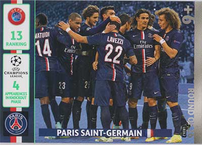 Round of 16, 2014-15 Adrenalyn Champions League UPDATE #UE012 Paris Saint-Germain