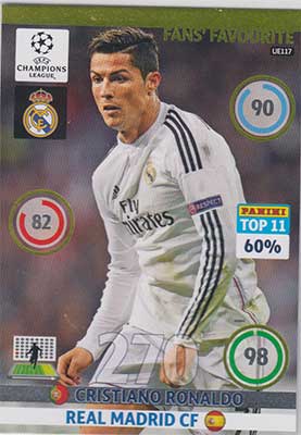 Fans Favourite, 2014-15 Adrenalyn Champions League UPDATE #UE117 Cristiano Ronaldo