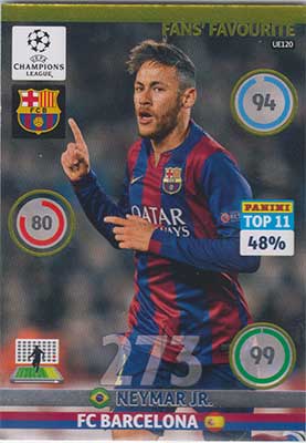 Fans Favourite, 2014-15 Adrenalyn Champions League UPDATE #UE120 Neymar