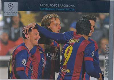 Magic Moments, 2014-15 Adrenalyn Champions League UPDATE #UE135 APOEL FC - FC Barcelona