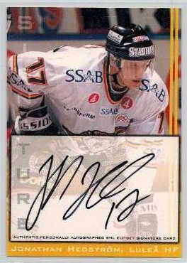 2002-03 SHL Signatures s.2 #13 Jonathan Hedström Luleå Hockey