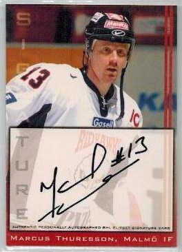2002-03 SHL Signatures s.2 #14 Marcus Thuresson MIF Redhawks