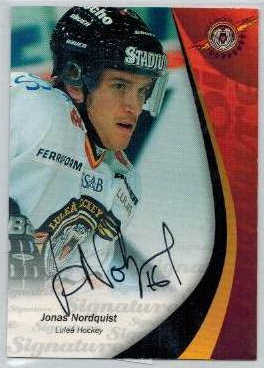 2006-07 SHL Signatures s.1 #16 Jonas Nordquist, Luleå Hockey
