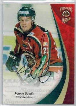 2006-07 SHL Signatures s.2 #07 Ronnie Sundin, Frölunda Indians