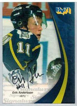 2006-07 SHL Signatures s.2 #12 Erik Andersson, HV 71