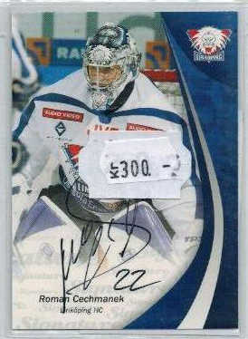2006-07 SHL Signatures s.2 #14 Roman Cechmanek, Linköpings HC SP 115ex