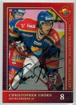 2005-06 SHL Signatures s.1 #15 Christopher Thörn, Djurgårdens IF 