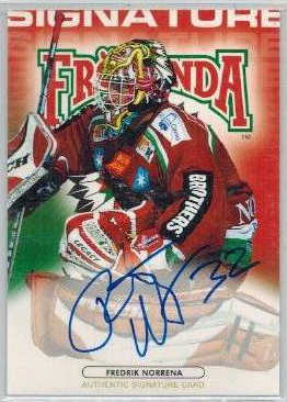 2003-04 SHL Signatures s.1 #10 Fredrik Norrena Frölunda Indians
