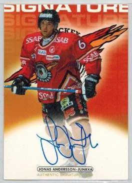 2003-04 SHL Signatures s.1 #11 Jonas Andersson-Junkka Luleå Hockey