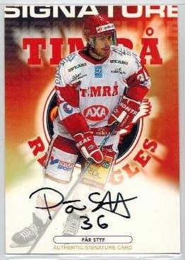 2003-04 SHL Signatures s.2 #05 Pär Styf Timrå IK 