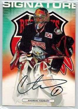 2003-04 SHL Signatures s.2 #18 Andreas Hadelöv MIF Redhawks 