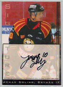 2002-03 SHL Signatures s.1 #01 Jonas Soling Brynäs IF 