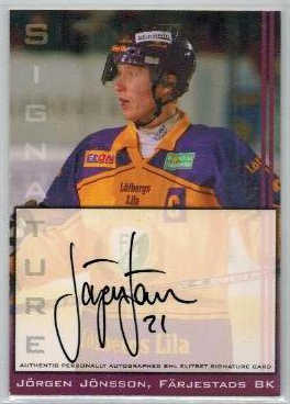 2002-03 SHL Signatures s.1 #05 Jörgen Jönsson Färjestads BK 
