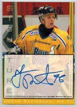 2002-03 SHL Signatures s.1 #07 Johan Davidsson HV 71 