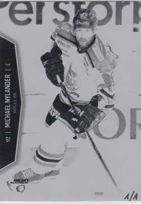 PRESS PLATES BLACK, 2013-14 HockeyAllsvenskan #HA-261 Michael Nylander Rögle BK