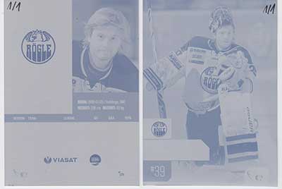 HockeyAllsvenskan 2014-15, Press Plates (Cut From Metal) #HA-217 Stefan Ridderwall RÖGLE BK