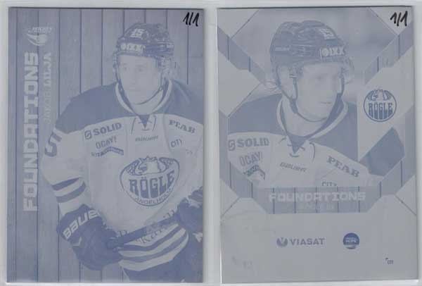 HockeyAllsvenskan 2014-15, Press Plates (Cut From Metal) Foundations Jakob Lilja Rögle BK