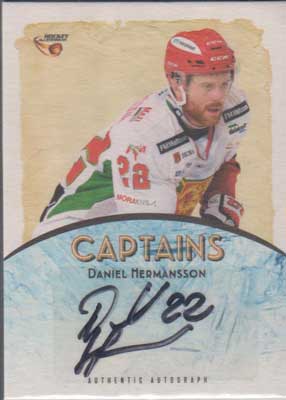 Captains Autograph Cards 2015-16 HockeyAllsvenskan NNO Daniel Hermansson XX/25