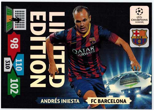 XXL Limited Edition, 2013-14 Adrenalyn Champions League, Andres Iniesta