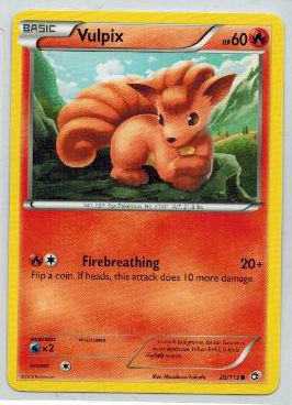 Pokemon, Legendary Treasures, Vulpix - 20/113 - Common