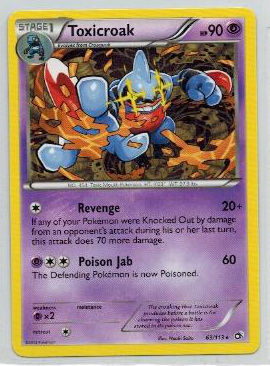 Pokemon, Legendary Treasures, Toxicroak - 63/113 - Rare