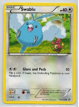 Pokemon, Legendary Treasures, Swablu - 103/113 - Common