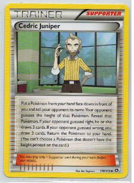 Pokemon, Legendary Treasures, Cedric Juniper - 110/113 - Uncommon