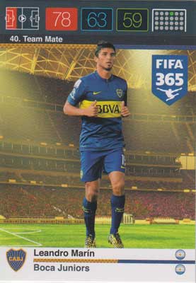 Team Mate, 2015-16 Adrenalyn FIFA 365 #040 Leandro Marin