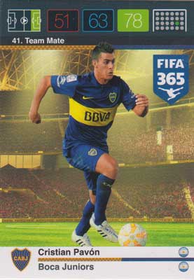 Team Mate, 2015-16 Adrenalyn FIFA 365 #041 Cristian Pavon