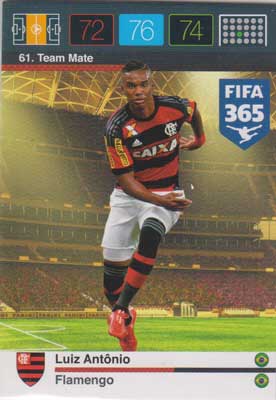 Team Mate, 2015-16 Adrenalyn FIFA 365 #061 Luiz Antonio