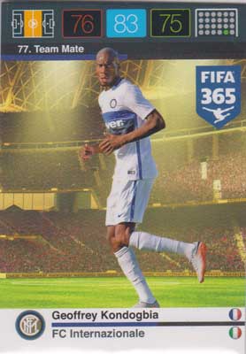 Team Mate, 2015-16 Adrenalyn FIFA 365 #077 Geoffrey Kondogbia