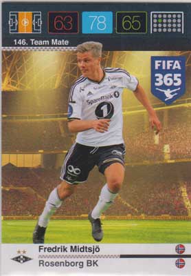Team Mate, 2015-16 Adrenalyn FIFA 365 #146 Fredrik Midtsjo