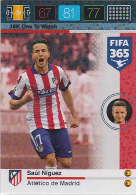 One To Watch, 2015-16 Adrenalyn FIFA 365 #159 Saul Niguez