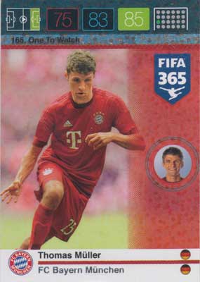 One To Watch, 2015-16 Adrenalyn FIFA 365 #165 Thomas Muller