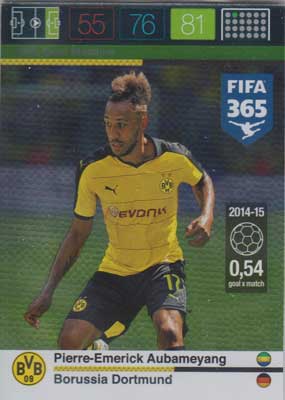 Goal Machine, 2015-16 Adrenalyn FIFA 365 #169 Pierre-Emerick Aubameyang