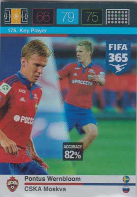 Key Player, 2015-16 Adrenalyn FIFA 365 #176 Pontus Wernbloom